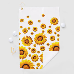 Beautiful yellow flowers golf towel