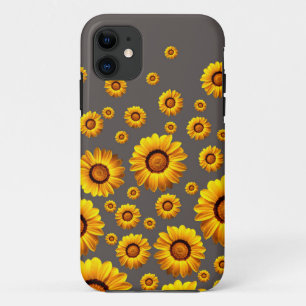 Beautiful yellow flowers on grey background Case-Mate iPhone case