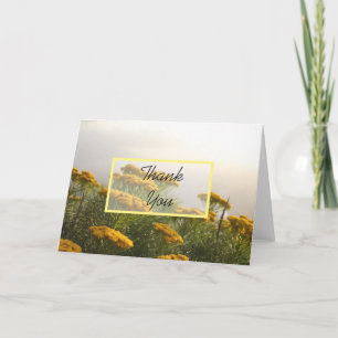 Beautiful Yellow Flowers Thank You Greeting Card