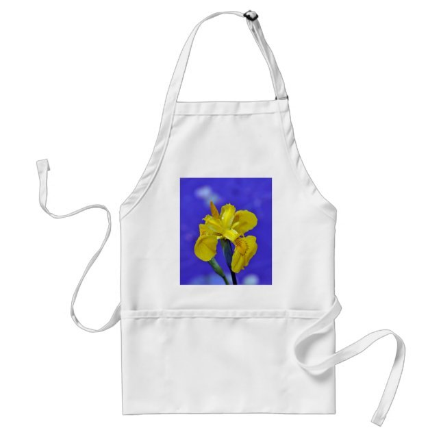Beautiful yellow iris flower standard apron (Front)