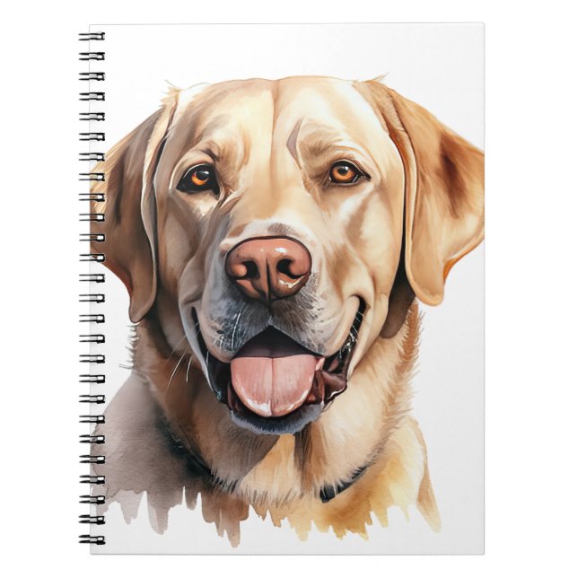 BEAUTIFUL YELLOW LABRADOR RETRIEVER DOG NOTEBOOK (Front)