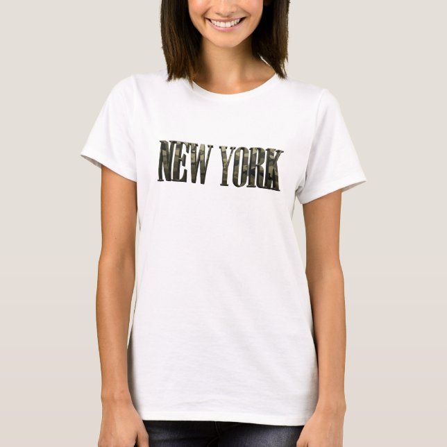 Beautiful Yellow NEW YORK Custom Tee (Front)