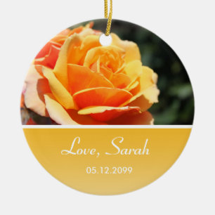 beautiful yellow rose birthday gift from a friend ceramic tree decoration