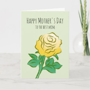 Beautiful Yellow Rose Card