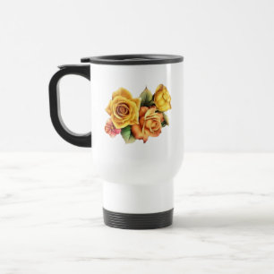 Beautiful Yellow Rose Flowers Bouquet-74878 Travel Mug