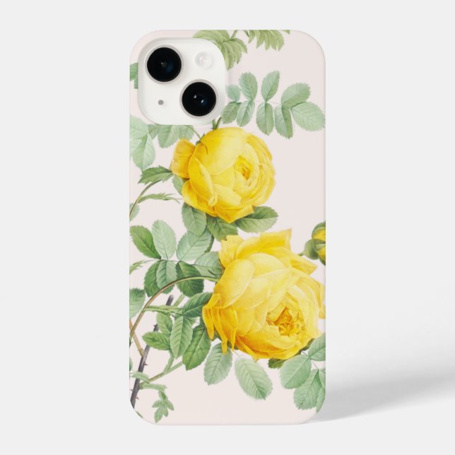 Beautiful Yellow Rose Garden Flower Floral Art iPhone Case (Back)