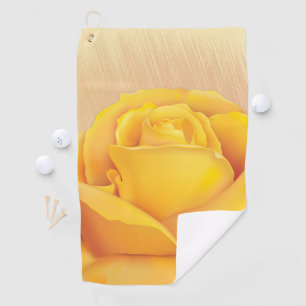 Beautiful Yellow Rose Golf Towel
