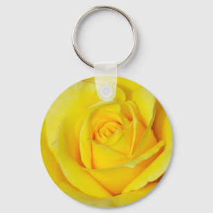 Beautiful yellow rose petals key ring