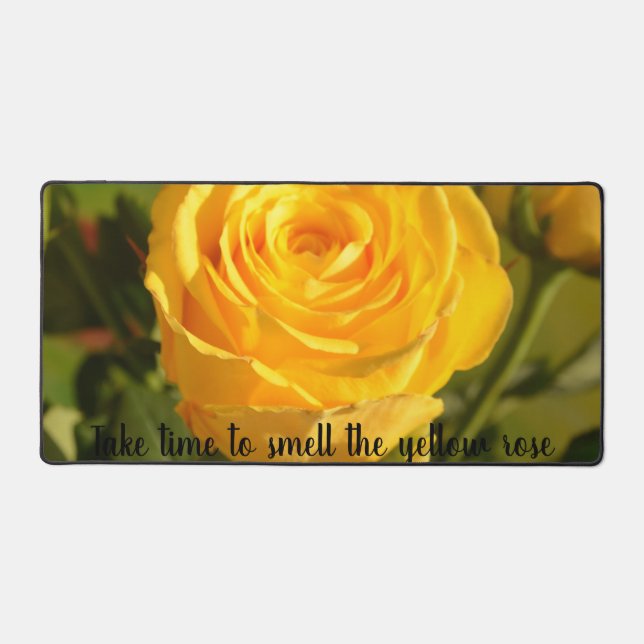 Beautiful yellow rose photography custom   desk mat (Front)