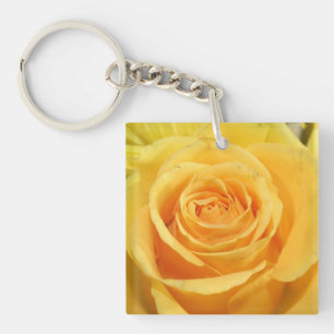Beautiful Yellow Rose Photography Key Ring