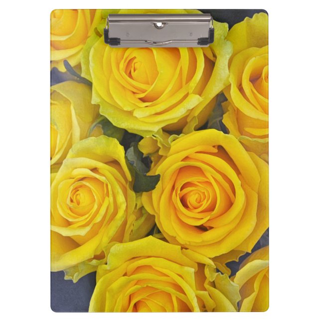 Beautiful yellow roses clipboard (Front)