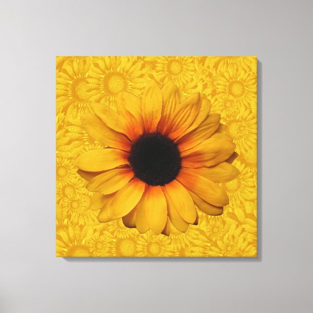 Beautiful Yellow Sunflowers Wrapped Canvas (Front)