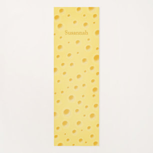 Beautiful Yellow Swiss Cheese Personalised Yoga Mat