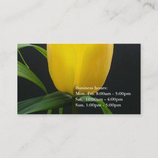 Beautiful yellow tulip flower professional business card