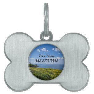 Beautiful Yellowstone Lake Pet Name Tag