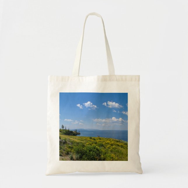Beautiful Yellowstone Lake Tote Bag (Front)