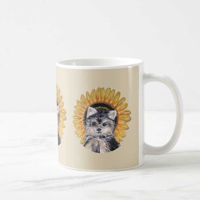 Beautiful Yorkie Dog Coffee Mug (Right)