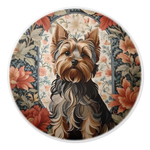 Beautiful Yorkie   Yorkshire Terrier Portrait Ceramic Knob