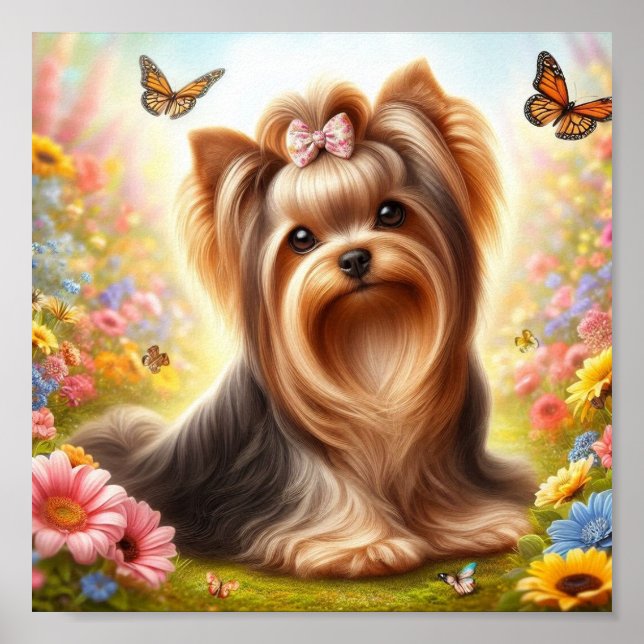 beautiful Yorkshire Terrier Poster (Front)