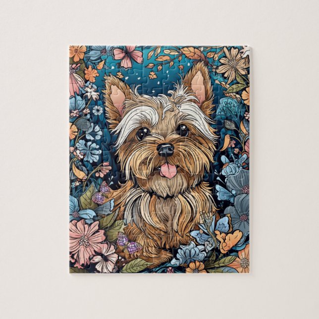 Beautiful Yorkshire Terrier/Yorkie Dog Jigsaw Puzzle (Vertical)