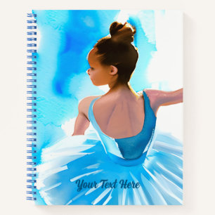 Beautiful Young Ballerina in Blue Journal 