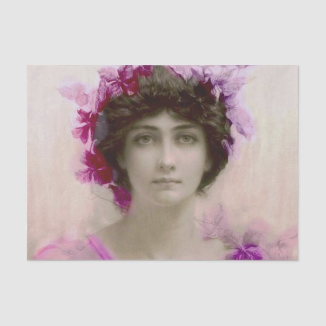 Beautiful,young lady,Belle epoque,victorian era, v Tissue Paper (Front)