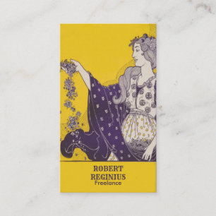 beautiful young woman business card