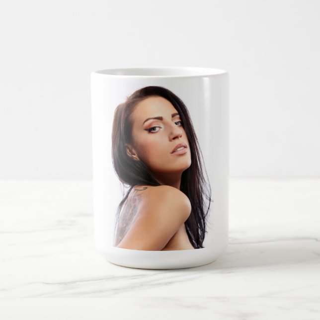 Beautiful Young Woman Coffee Mug (Center)