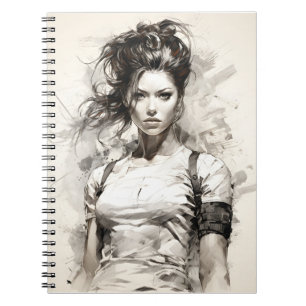 Beautiful Young Woman Unique Female NoveltyArt Notebook