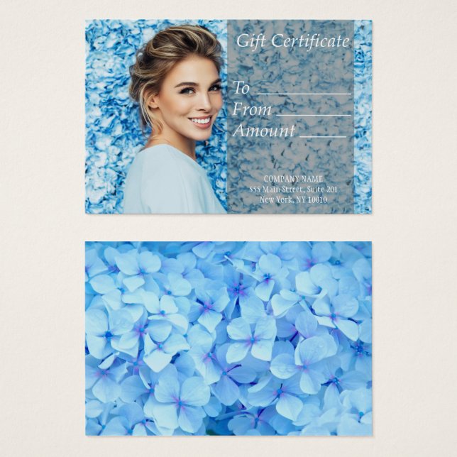 Beautiful Young Women Gift Certificate (Front & Back)