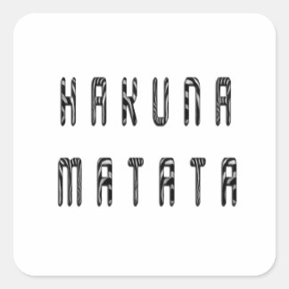 Beautiful Zebra Print Pattern Art Design Square Sticker