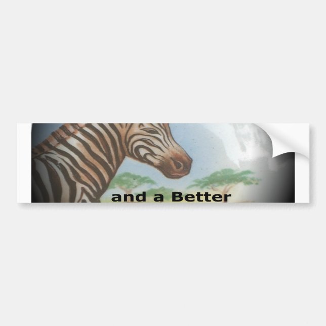 beautiful zebras Customise Product Bumper Sticker (Front)