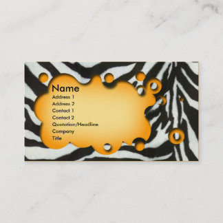 Beautifull customisable business card zebra