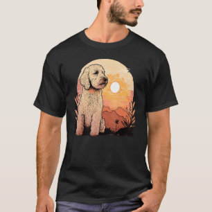 Beautifull Golden Doodle Sunset vintage Goldendood T-Shirt