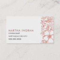 Beautifull ine flowers business card