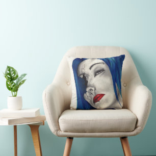 Beautifully Broken Fantasy Goth Horror Surreal Art Cushion
