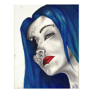 Beautifully Broken Fantasy Horror Goth Girl Art Photo Print
