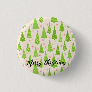 Beautifully Decorated Christmas Tree 3 Cm Round Badge