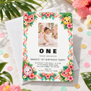 Beautifully Designed Birthday Party Photo Invitation