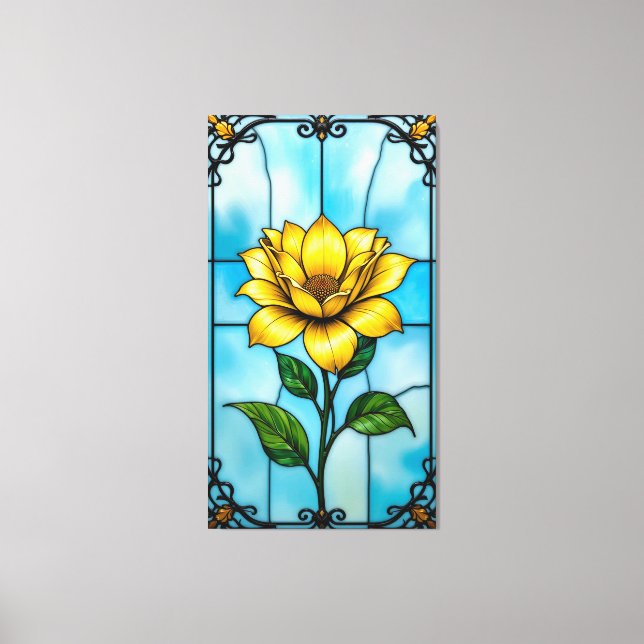 Beautifully designed floral composition canvas print (Front)