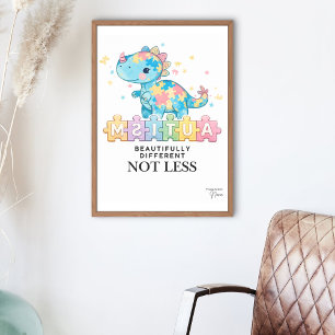 Beautifully different not less   Autism poster 
