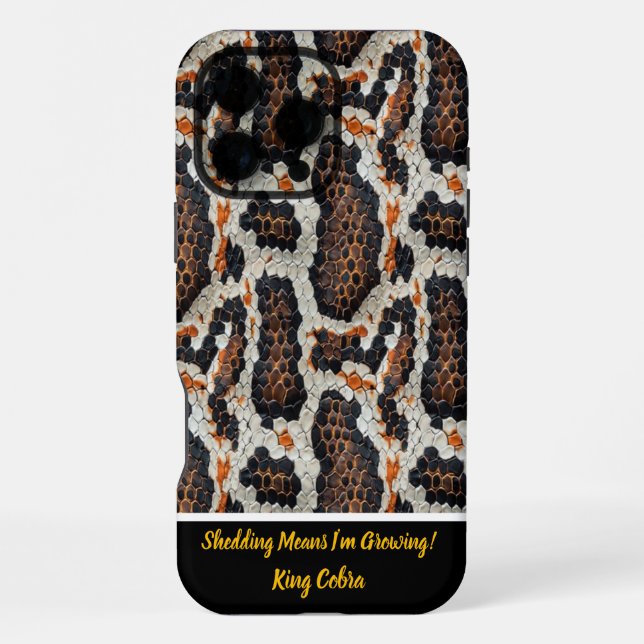 Beautifully displayed snake skin patterns iPhone case (Back)