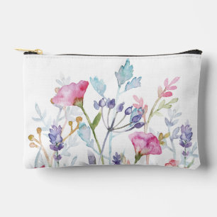 Beautifully Hand Painted Floral Print Accessory Pouch