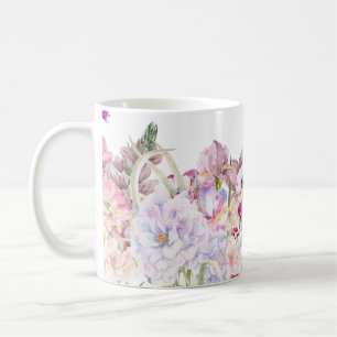 Beautifully Hand Painted Floral Print Coffee Mug
