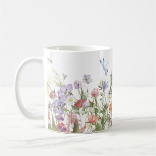 Beautifully Hand Painted Floral Print Coffee Mug