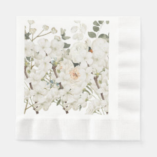 Beautifully Hand Painted Floral Print Napkin