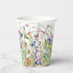 Beautifully Hand Painted Floral Print  Paper Cups