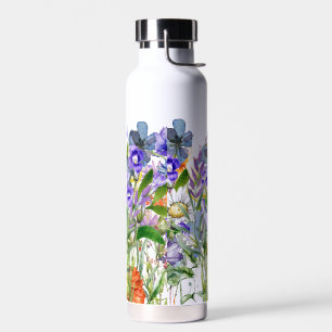 Beautifully Hand Painted Floral Print  Water Bottle