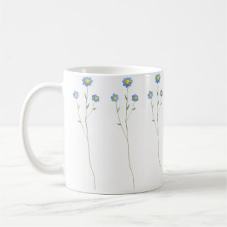 Beautifully Hand Painted Forget-me-nots Coffee Mug