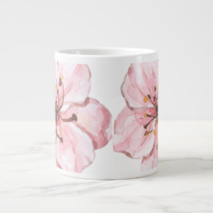 Beautifully Hand Painted Pink Cherry Blossom  Large Coffee Mug
